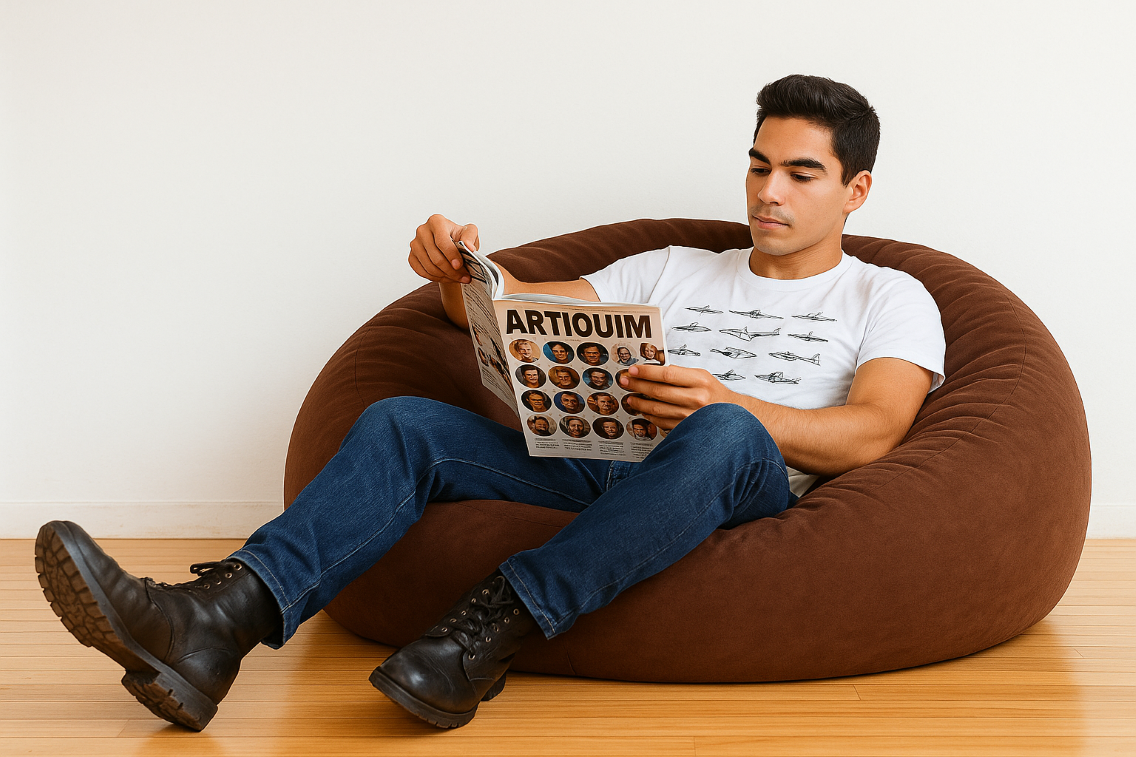 EMI gömb formájú sötétbarna velúr babzsákfotel